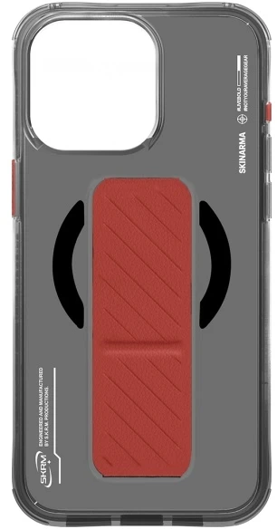 Skinarma dėklas Axon Apple iPhone 16 Pro 6.3″ Magnetic Charging + Grip Stand juodos spalvos