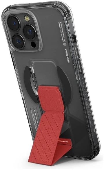 Skinarma dėklas Axon Apple iPhone 16 Pro 6.3″ Magnetic Charging + Grip Stand juodos spalvos
