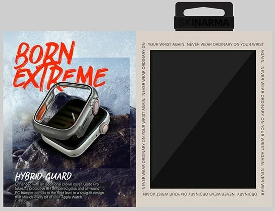 „Skinarma Gado Pro“ dėklas „Apple Watch 41mm“ titano spalvos