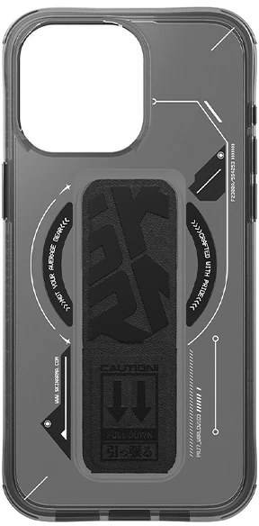 Skinarma dėklas Helio Apple iPhone 16 Pro Max 6.9″ Magnetic Charging + Grip Stand juodos spalvos
