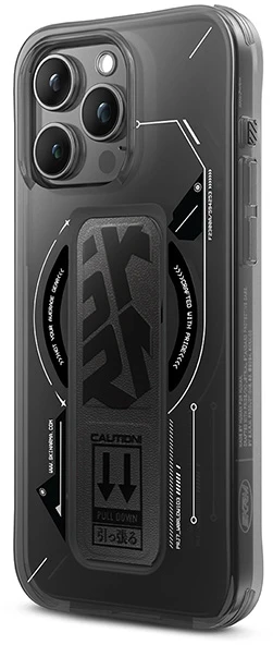 Skinarma dėklas Helio Apple iPhone 16 Pro Max 6.9″ Magnetic Charging + Grip Stand juodos spalvos