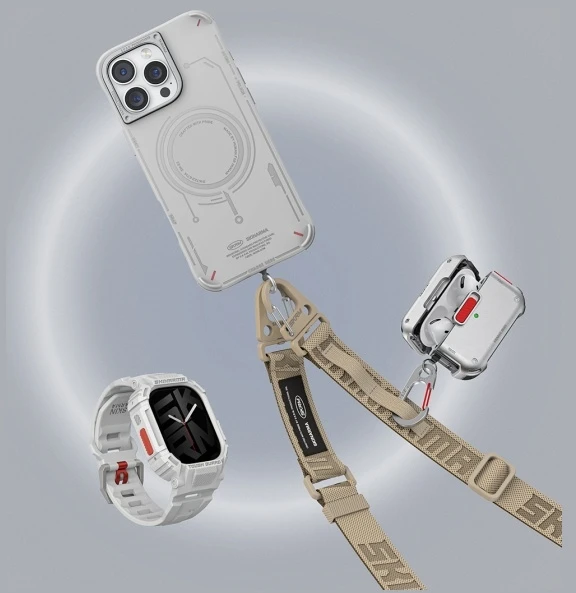 Skinarma dėklas Mecha AirPods Pro 2 frost