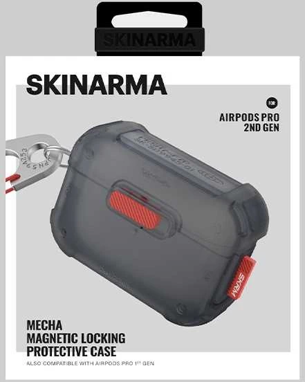 Skinarma dėklas Mecha AirPods Pro 2 smoke