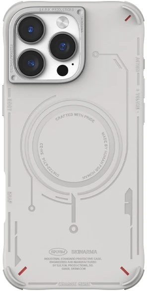 Skinarma dėklas Mecha Apple iPhone 16 Pro Max 6.9″ Magnetic Charging light pilkos spalvos