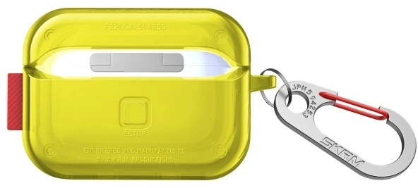 Skinarma dėklas Saido AirPods Pro 2 neon geltonos spalvos