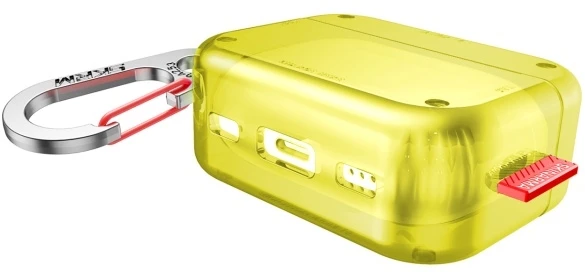 Skinarma dėklas Saido AirPods Pro 2 neon geltonos spalvos