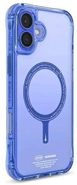 Skinarma dėklas Saido Apple iPhone 16 6.1″ Magnetic Charging mėlynas