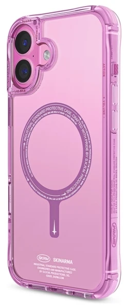Dėklas Skinarma case Saido Apple iPhone 16 6.1″ Magnetic Charging rožinės spalvos