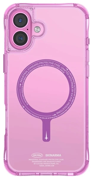 Dėklas Skinarma case Saido Apple iPhone 16 6.1″ Magnetic Charging rožinės spalvos