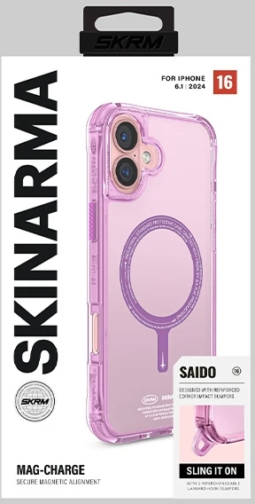 Dėklas Skinarma case Saido Apple iPhone 16 6.1″ Magnetic Charging rožinės spalvos