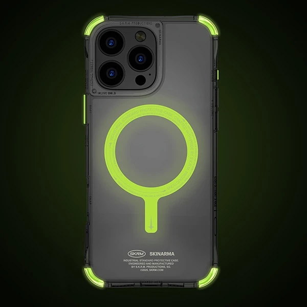Skinarma dėklas Saido Apple iPhone 16 Pro 6.3″ Magnetic Charging žalias (niteglow)
