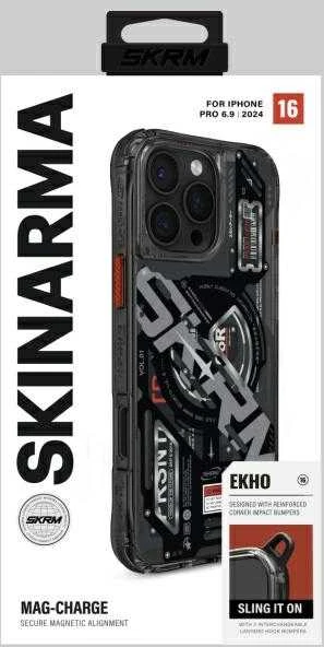 Skinarma dėklas Ekho Apple iPhone 16 Pro Max 6.9″ Magnetic Charging juodos spalvos