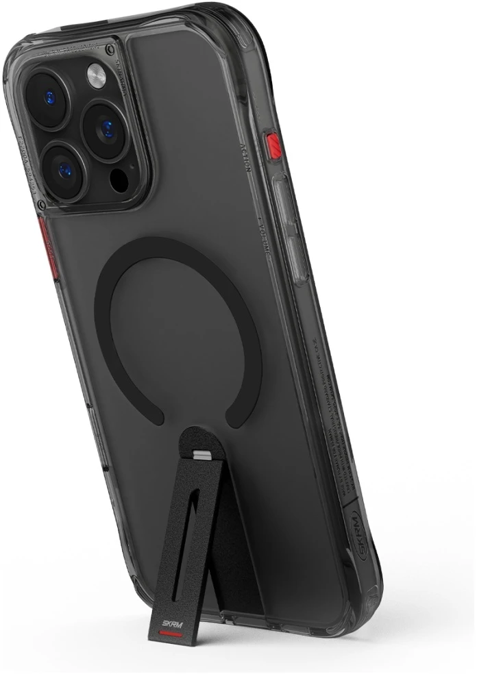 Dėklas Skinarma Helix Apple iPhone 16 Pro Magnetic Charging 360 Rotating Stand juodos spalvos