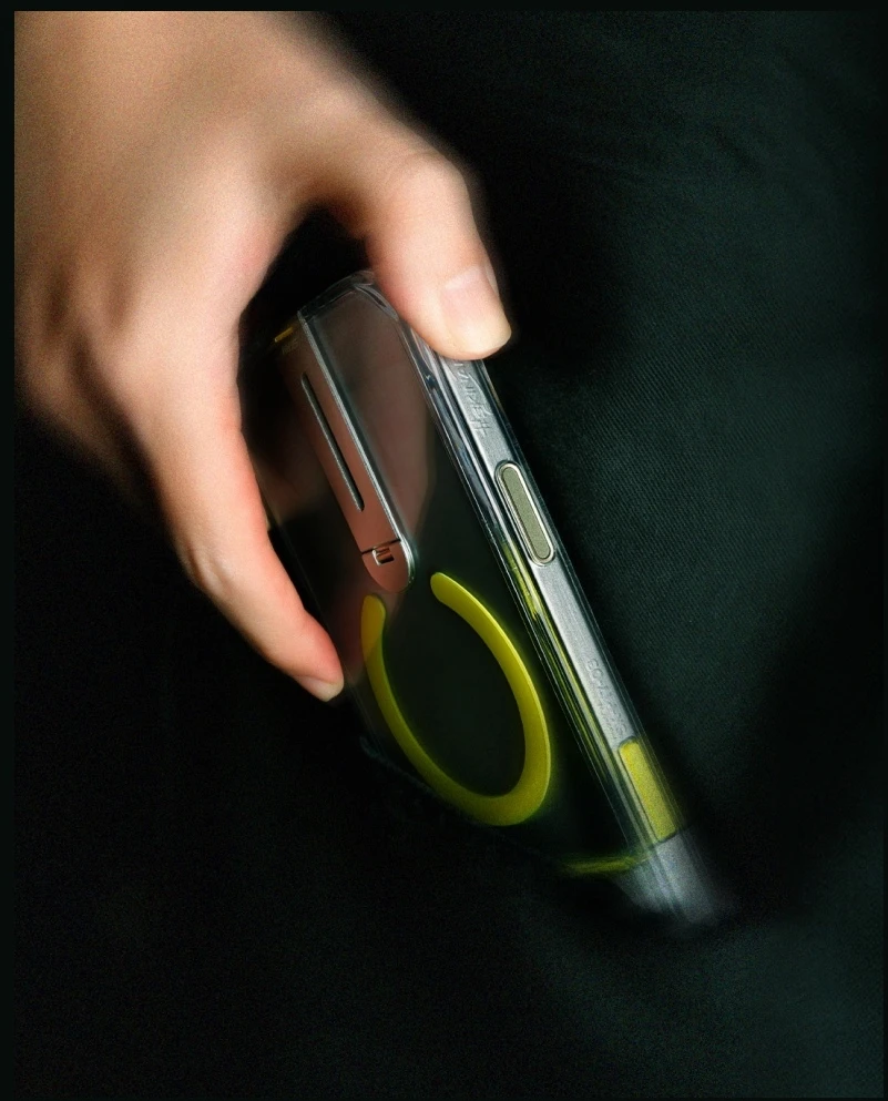 Dėklas Skinarma Helix Apple iPhone 16 Pro Max magnetinis įkrovimo stovas, 360° besisukantis, titano spalvos