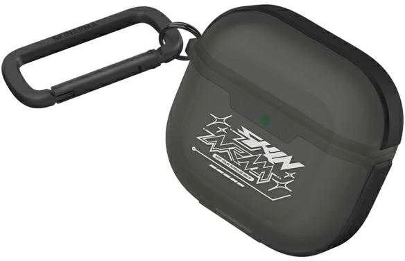 Dėklas Skinarma Kinzoku skirtas AirPods 4 juodos spalvos