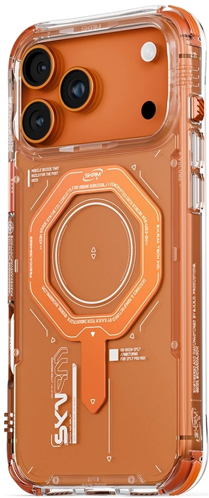 Skinarma Magma Dėklas Apple iPhone 17 Pro Max Magnetic Charging Oranžinis