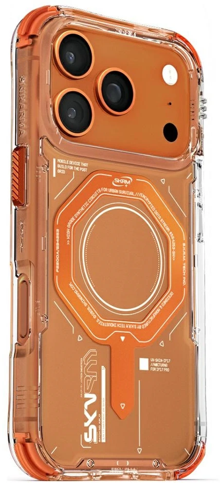 Skinarma Magma Dėklas Apple iPhone 17 Pro Magnetic Charging Oranžinis