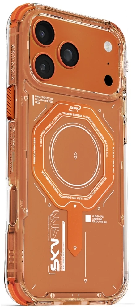 Skinarma Magma Dėklas Apple iPhone 17 Pro Max Magnetic Charging Oranžinis