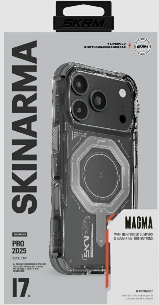 Skinarma Magma Dėklas Apple iPhone 17 Pro Magnetic Charging Graphite