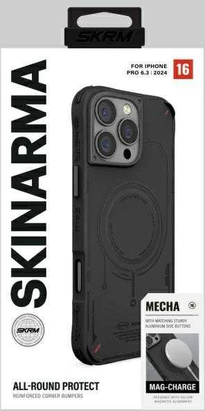 Skinarma dėklas Mecha Apple iPhone 16 Pro 6.3″ Magnetic Charging juodos spalvos