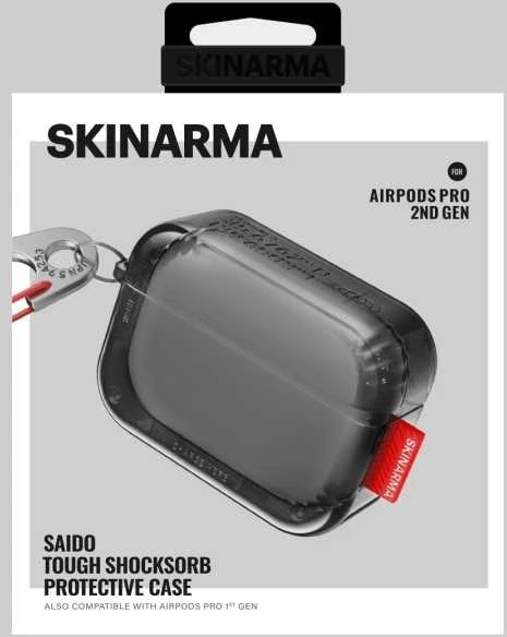 Dėklas Skinarma Saido skirtas AirPods Pro 2 juodos spalvos
