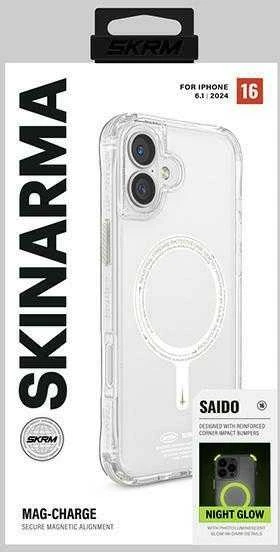 Skinarma dėklas Saido Apple iPhone 16 6.1″ Magnetic Charging žalias (niteglow)