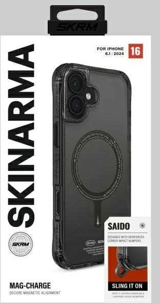 Skinarma dėklas Saido Apple iPhone 16 6.1″ Magnetic Charging juodos spalvos