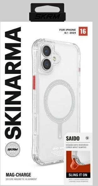 Skinarma dėklas Saido Apple iPhone 16 6.1″ Magnetic Charging clear