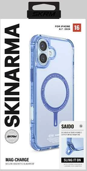 Skinarma dėklas Saido Apple iPhone 16 Plus 6.7″ Magnetic Charging mėlynas