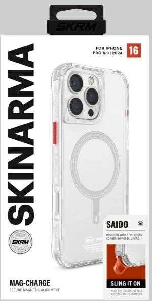 Skinarma dėklas Saido Apple iPhone 16 Pro Max 6.9″ Magnetic Charging clear