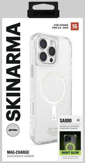 Skinarma dėklas Saido Apple iPhone 16 Pro Max 6.9″ Magnetic Charging žalias (niteglow)