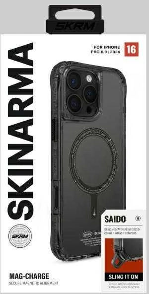 Skinarma dėklas Saido Apple iPhone 16 Pro Max 6.9″ Magnetic Charging juodos spalvos