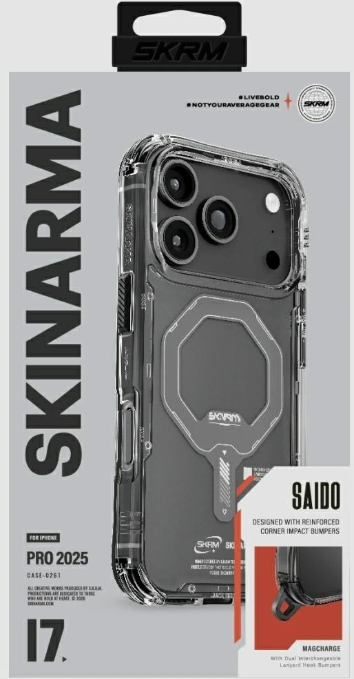 Skinarma Saido Dėklas Apple iPhone 17 Pro Magnetic Charging Graphite