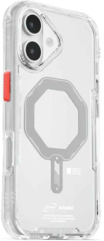 Skinarma Saido dėklas, skirtas iPhone 17, magnetinis įkrovimas, skaidrus