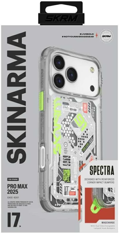 Skinarma Spectra Dėklas Apple iPhone 17 Pro Max Magnetic Charging skaidrus