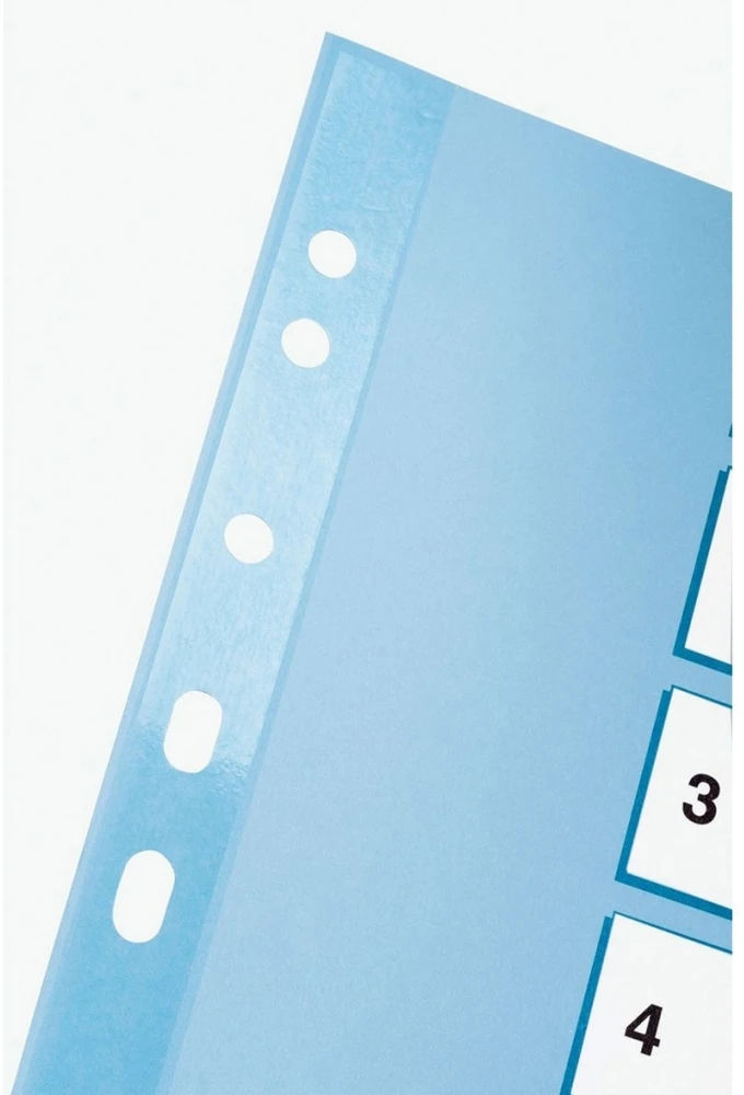 Skiriamieji lapai Esselte Mylar, A4, 1-10 skaičiai, spalvotii