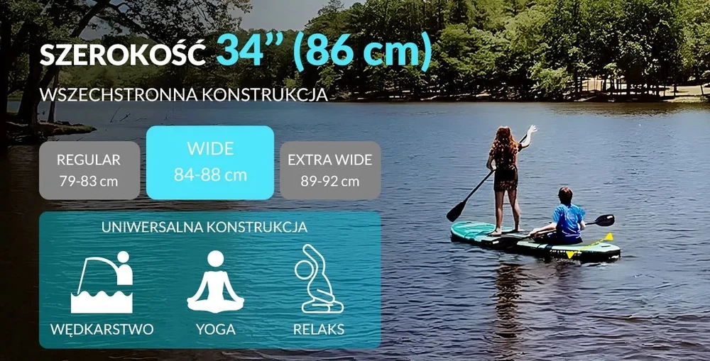 SUP riedlentė „Deska Skatinger Octopus“ 335x86x15 cm, universali
