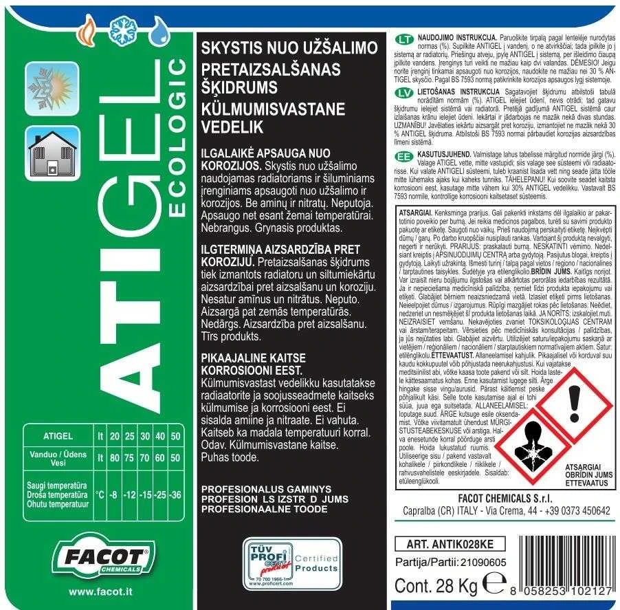 Skystis nuo užšalimo, Facot ANTIK028S, 28 l