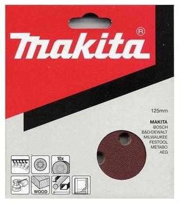 Makita Šlifavimo popierius 125MM K120(10Vnt.) BO5021 P-43577