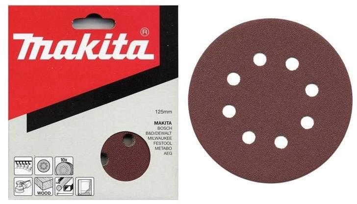 Makita Šlifavimo popierius 125MM K120(10Vnt.) BO5021 P-43577