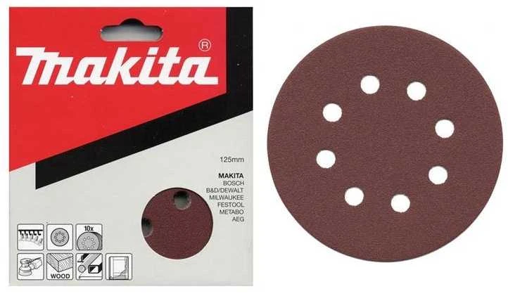 Makita Šlifavimo popierius 125MM K180(10Vnt.) BO5021 P-43583