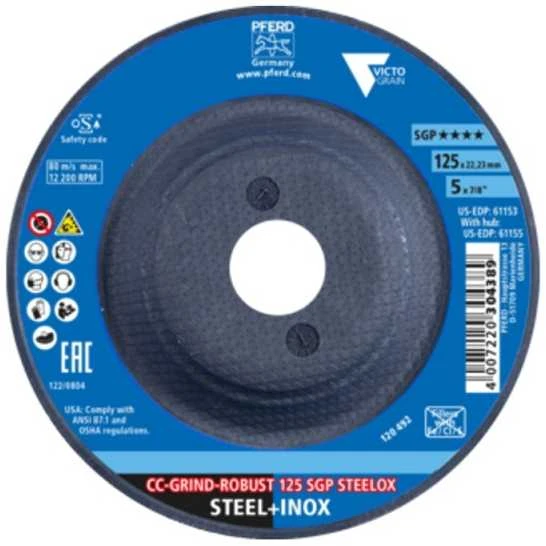 Šlifavimo diskas PFERD CC-Grind-Robust 125 SGP Steelox