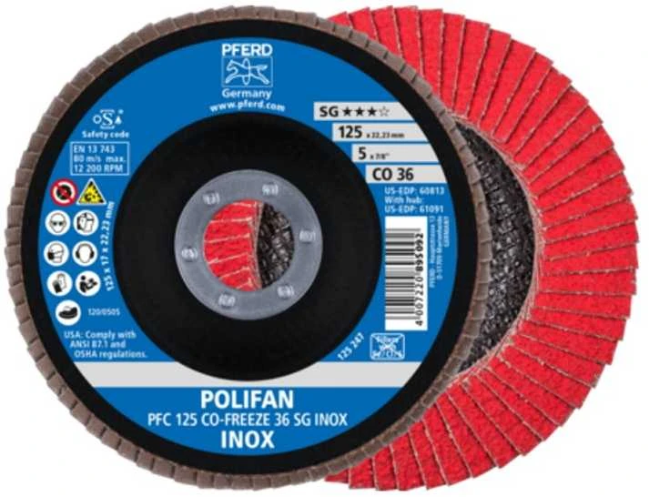 Šlifavimo diskas PFERD PFC125 CO-Freeze SG Inox 36