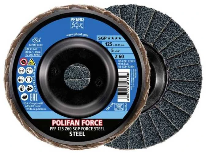 Šlifavimo diskas PFERD PFF125 Z60 SGP FORCE STEEL