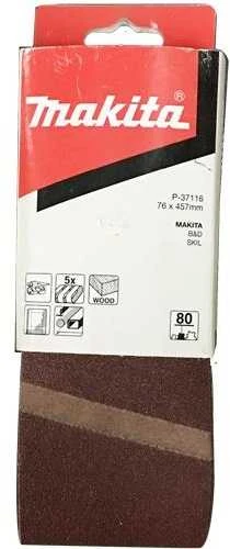 Šlifavimo juosta Makita P-37116, Nr  80, 457 x 76 mm, 5 vnt