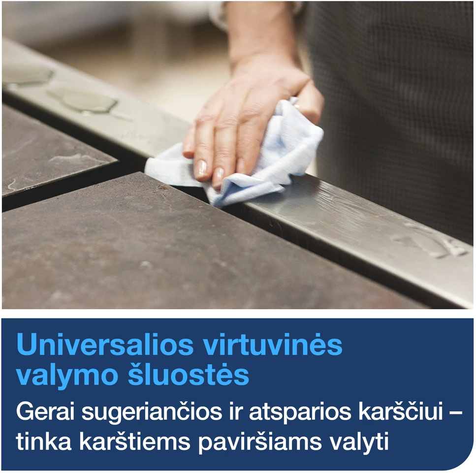 Šluostės Tork, virtuvinė valomoji W4 (473179), 1 sluoksnis, baltos spalvos, 80 vnt.