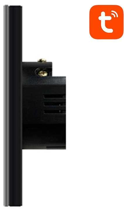 Išmanusis šviesos jungiklis WiFi Avatto TS02-EU-B1 1 Way TUYA (juoda)