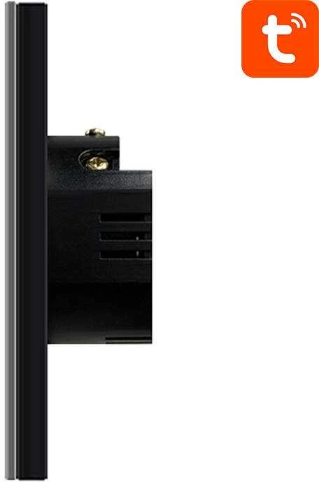 Išmanusis šviesos jungiklis ZigBee Avatto ZTS02-EU-B3 3 krypčių TUYA (juodas)