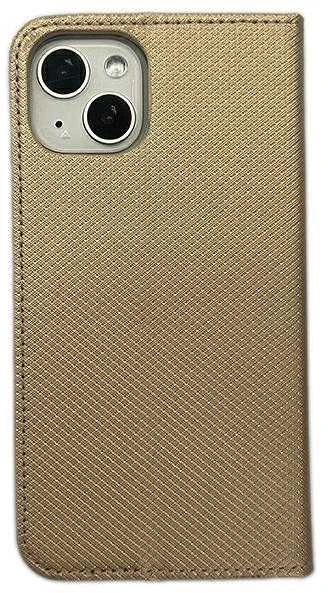 Dėklas Smart Magnet book Apple iPhone 15 6.1″ aukso spalvos