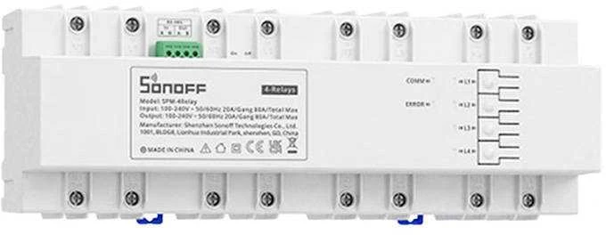 Išmanusis sukraunamas galios matuoklis Sonoff SPM-4Relay